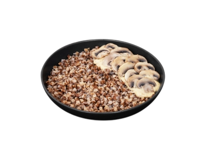 Каша с шампиньонами и белыми грибами
