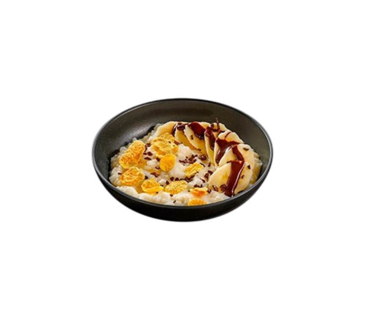 Каша с бананом и шоколадом