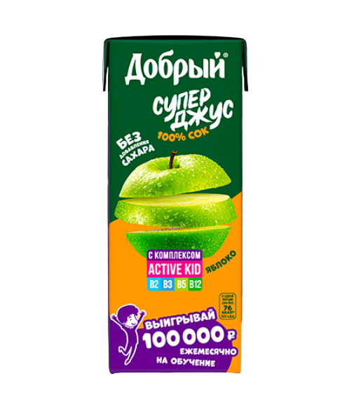 0,2л. Сок Добрый (яблоко)шт.